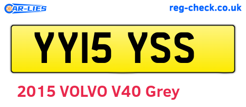 YY15YSS are the vehicle registration plates.