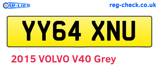 YY64XNU are the vehicle registration plates.
