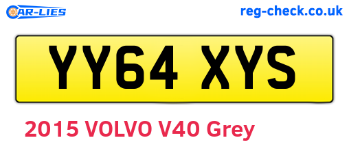 YY64XYS are the vehicle registration plates.