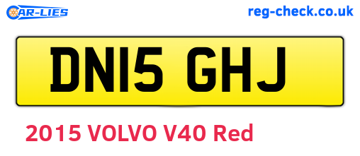 DN15GHJ are the vehicle registration plates.