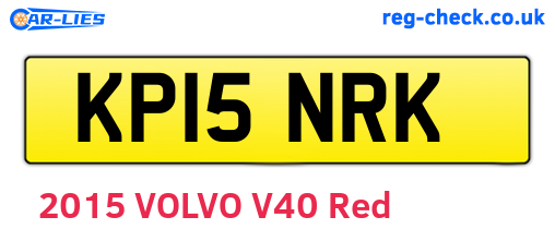 KP15NRK are the vehicle registration plates.