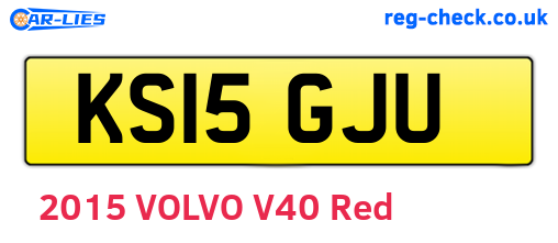KS15GJU are the vehicle registration plates.