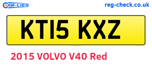 KT15KXZ are the vehicle registration plates.
