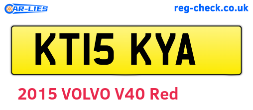 KT15KYA are the vehicle registration plates.