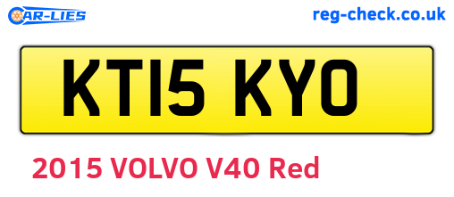 KT15KYO are the vehicle registration plates.