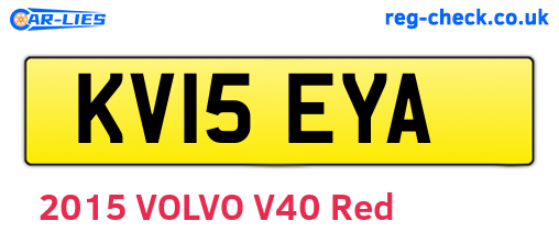 KV15EYA are the vehicle registration plates.