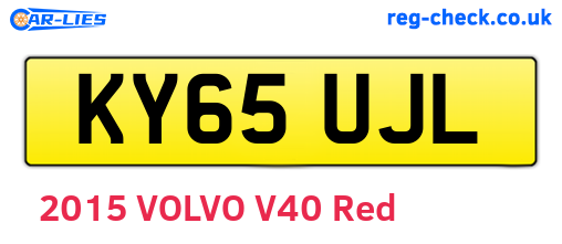 KY65UJL are the vehicle registration plates.