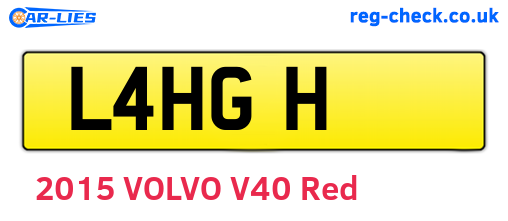 L4HGH are the vehicle registration plates.