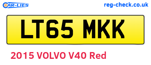 LT65MKK are the vehicle registration plates.