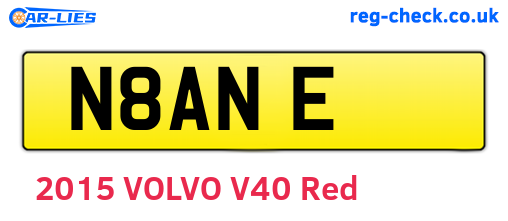N8ANE are the vehicle registration plates.