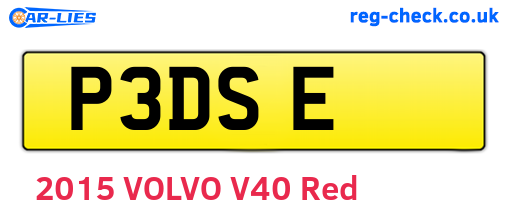 P3DSE are the vehicle registration plates.