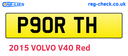 P90RTH are the vehicle registration plates.