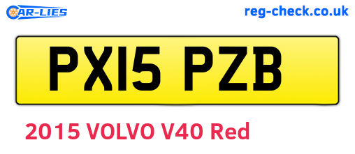 PX15PZB are the vehicle registration plates.