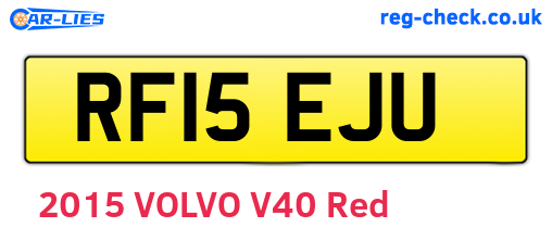 RF15EJU are the vehicle registration plates.