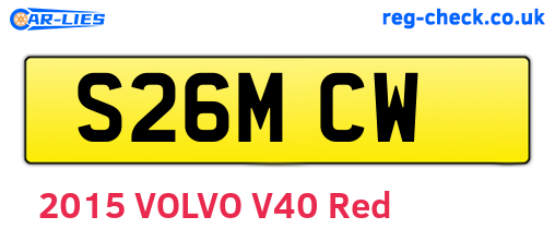 S26MCW are the vehicle registration plates.