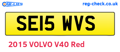 SE15WVS are the vehicle registration plates.