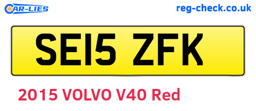 SE15ZFK are the vehicle registration plates.
