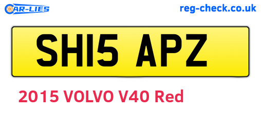 SH15APZ are the vehicle registration plates.