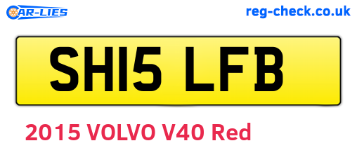 SH15LFB are the vehicle registration plates.