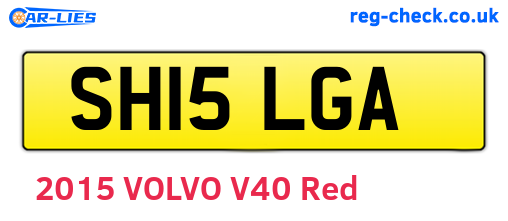 SH15LGA are the vehicle registration plates.