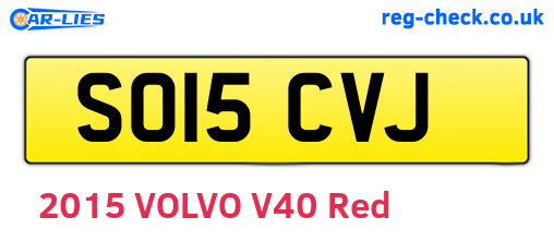 SO15CVJ are the vehicle registration plates.