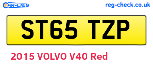 ST65TZP are the vehicle registration plates.