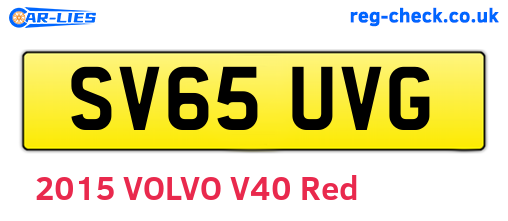 SV65UVG are the vehicle registration plates.