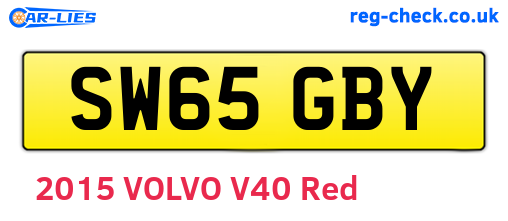 SW65GBY are the vehicle registration plates.
