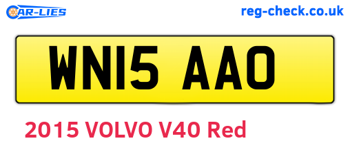 WN15AAO are the vehicle registration plates.