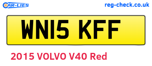 WN15KFF are the vehicle registration plates.