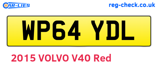 WP64YDL are the vehicle registration plates.