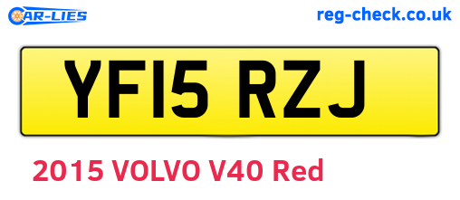 YF15RZJ are the vehicle registration plates.