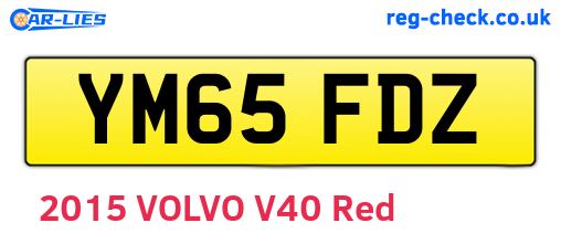 YM65FDZ are the vehicle registration plates.