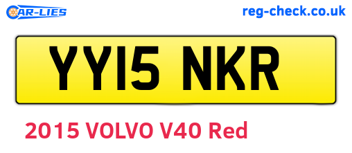 YY15NKR are the vehicle registration plates.