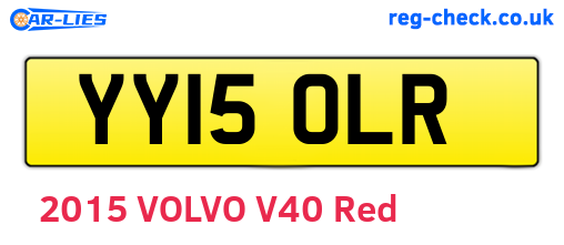 YY15OLR are the vehicle registration plates.