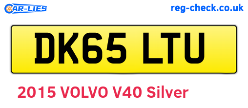 DK65LTU are the vehicle registration plates.