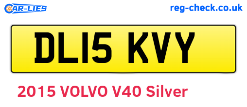 DL15KVY are the vehicle registration plates.