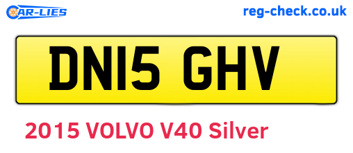 DN15GHV are the vehicle registration plates.