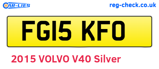 FG15KFO are the vehicle registration plates.