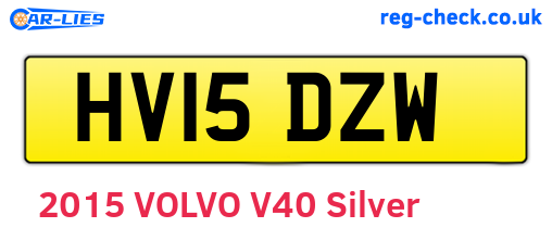 HV15DZW are the vehicle registration plates.