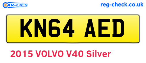 KN64AED are the vehicle registration plates.