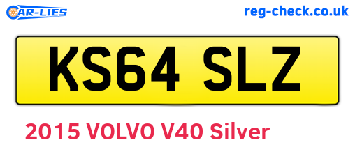KS64SLZ are the vehicle registration plates.