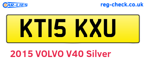 KT15KXU are the vehicle registration plates.
