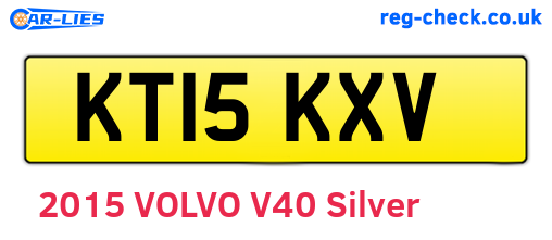 KT15KXV are the vehicle registration plates.