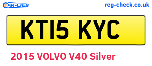 KT15KYC are the vehicle registration plates.