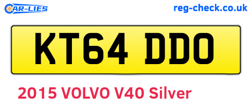 KT64DDO are the vehicle registration plates.