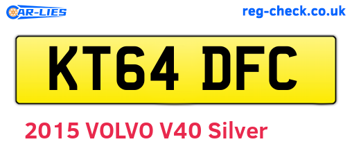 KT64DFC are the vehicle registration plates.