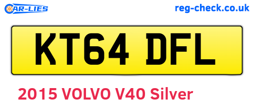 KT64DFL are the vehicle registration plates.