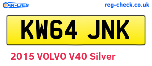 KW64JNK are the vehicle registration plates.
