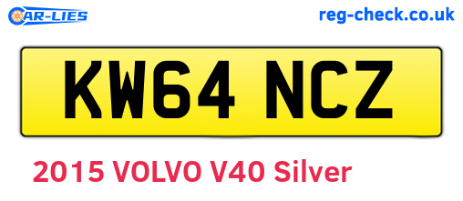 KW64NCZ are the vehicle registration plates.